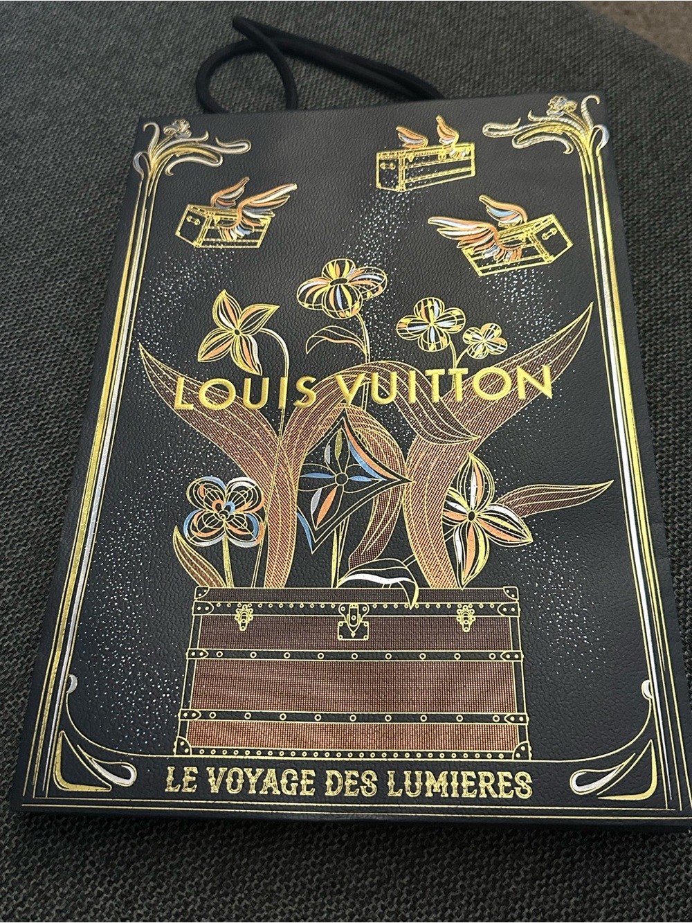 Authentic Louis Vuitton Le Voyage des Lumières 2025 Holiday Shopping Gift Bag